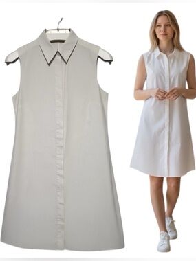 THEORY Short Sleeve Shirt Dress